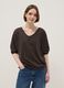 Maglia in misto modal marrone regular fit con design scintillante_2