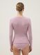 Pink long sleeve regular fit top with lace trims_2
