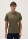 Regular fit green pure cotton t-shirt_1