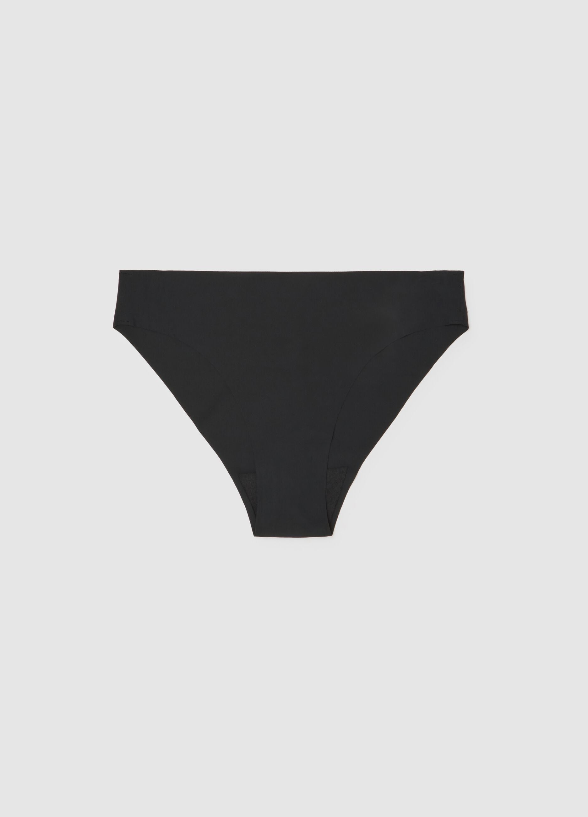 Black stretch fabric briefs