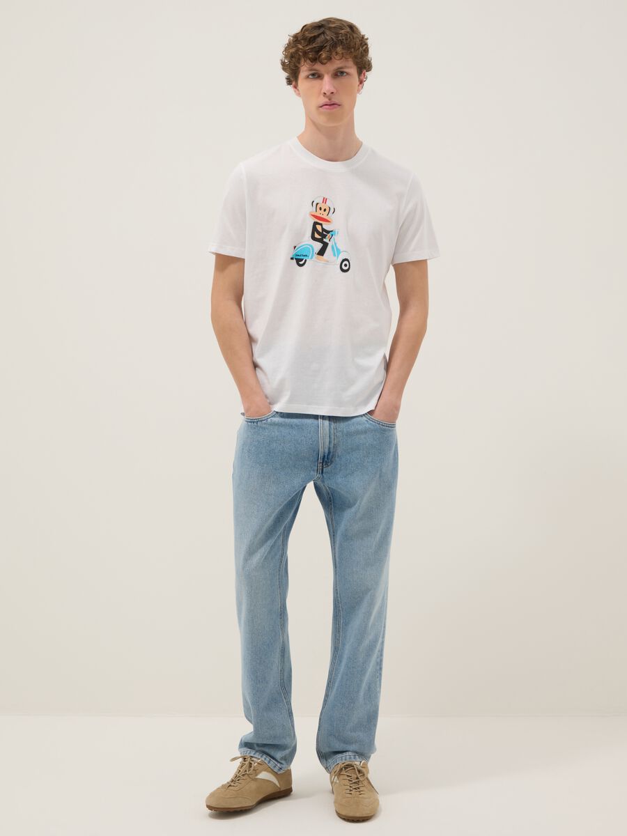 White Paul Frank print T-shirt in pure cotton, regular fit_1