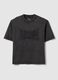 Black pure cotton regular fit top with buttons_4