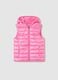 Pink gilet with hood and unicorn_0