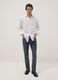 Slim fit blue stretch cotton blend chino trousers_0