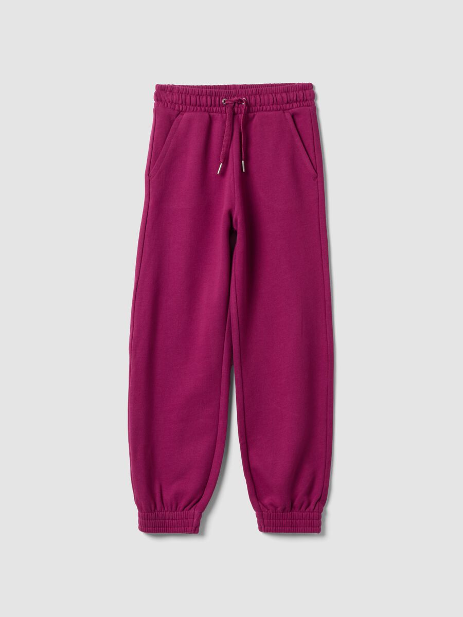 Purple organic cotton jogger trousers_0