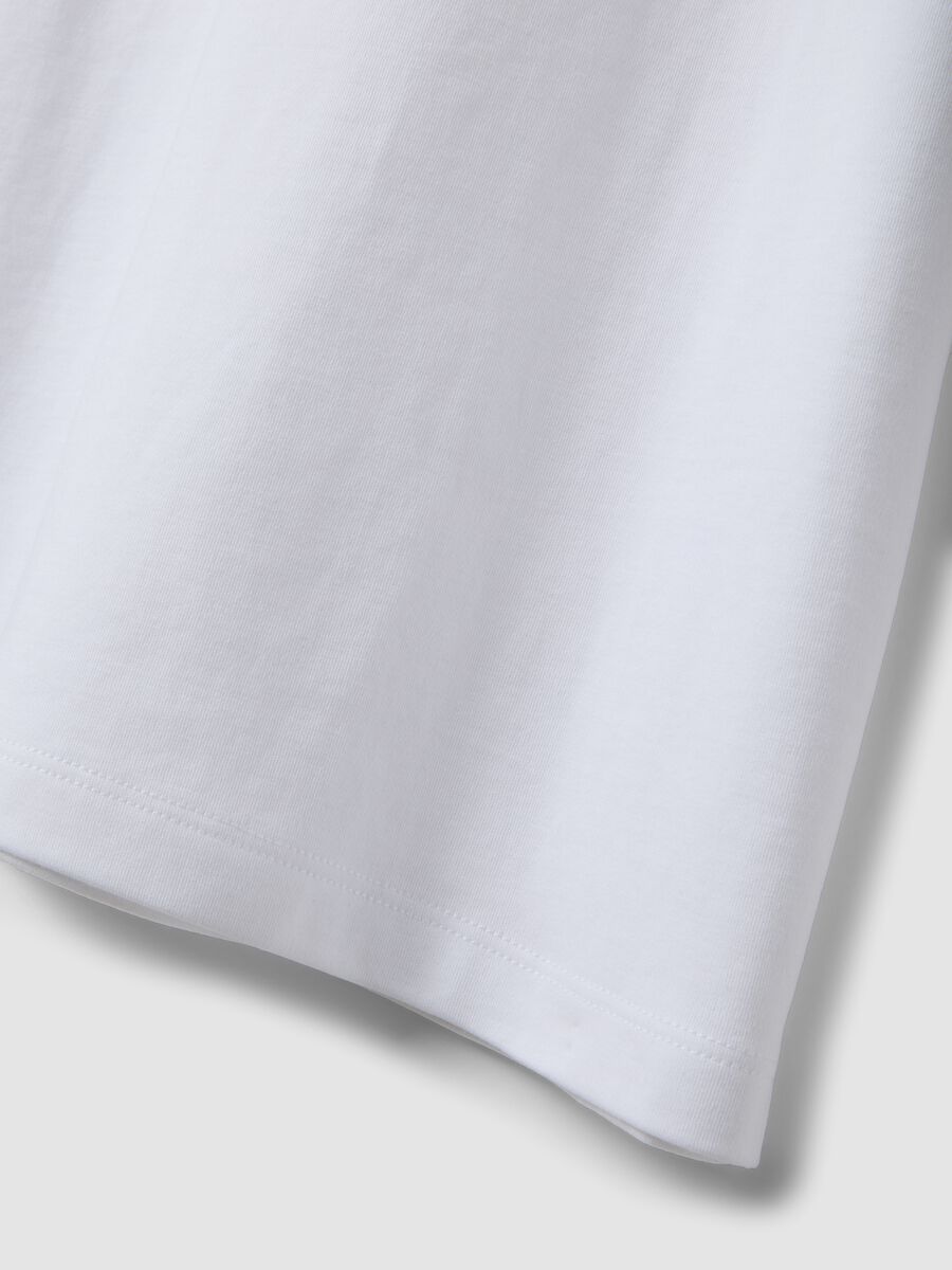 White slim-fit T-shirt in pure mercerised cotton_5