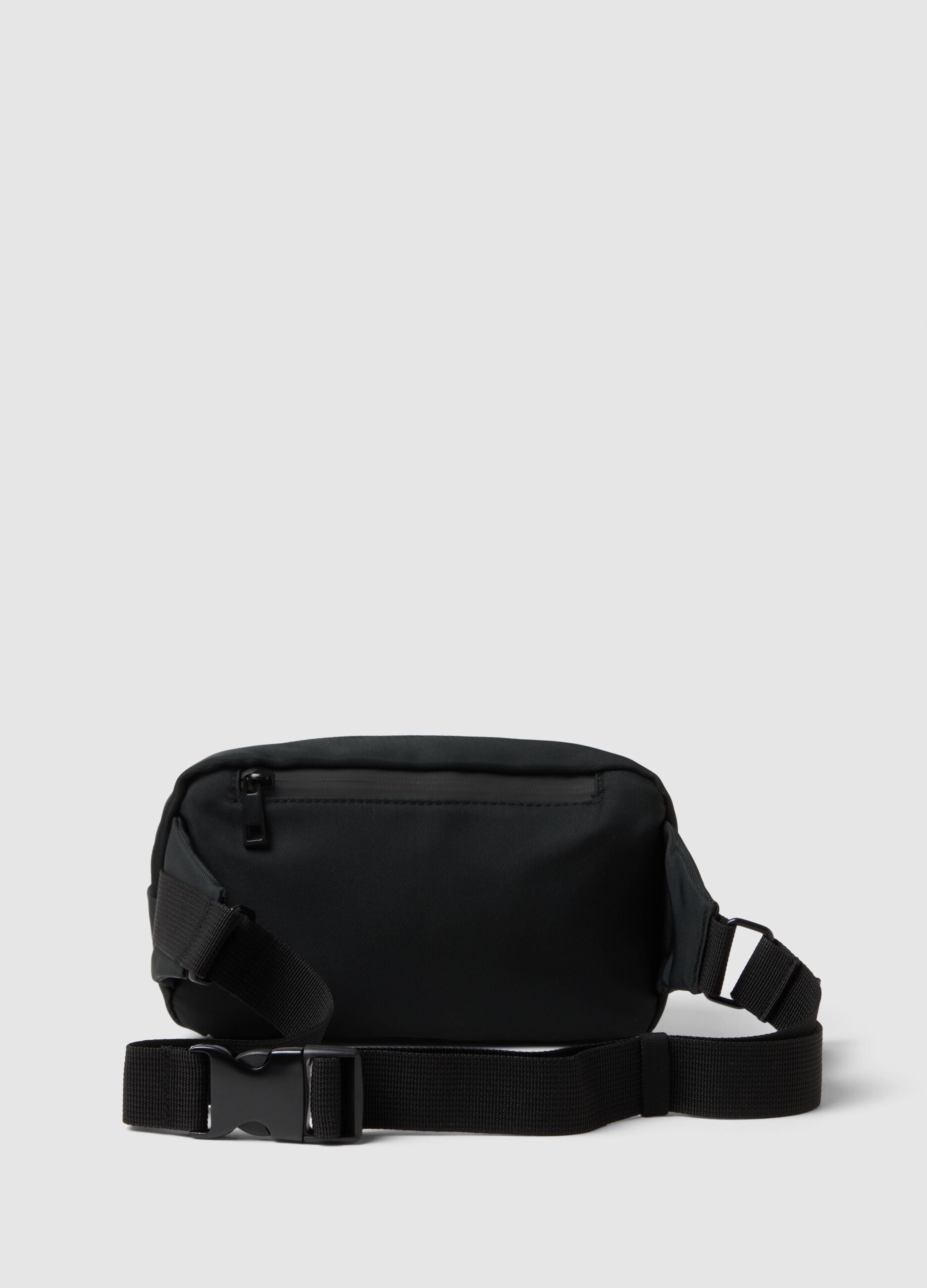 Black Waist Bag with Adjustable Strap