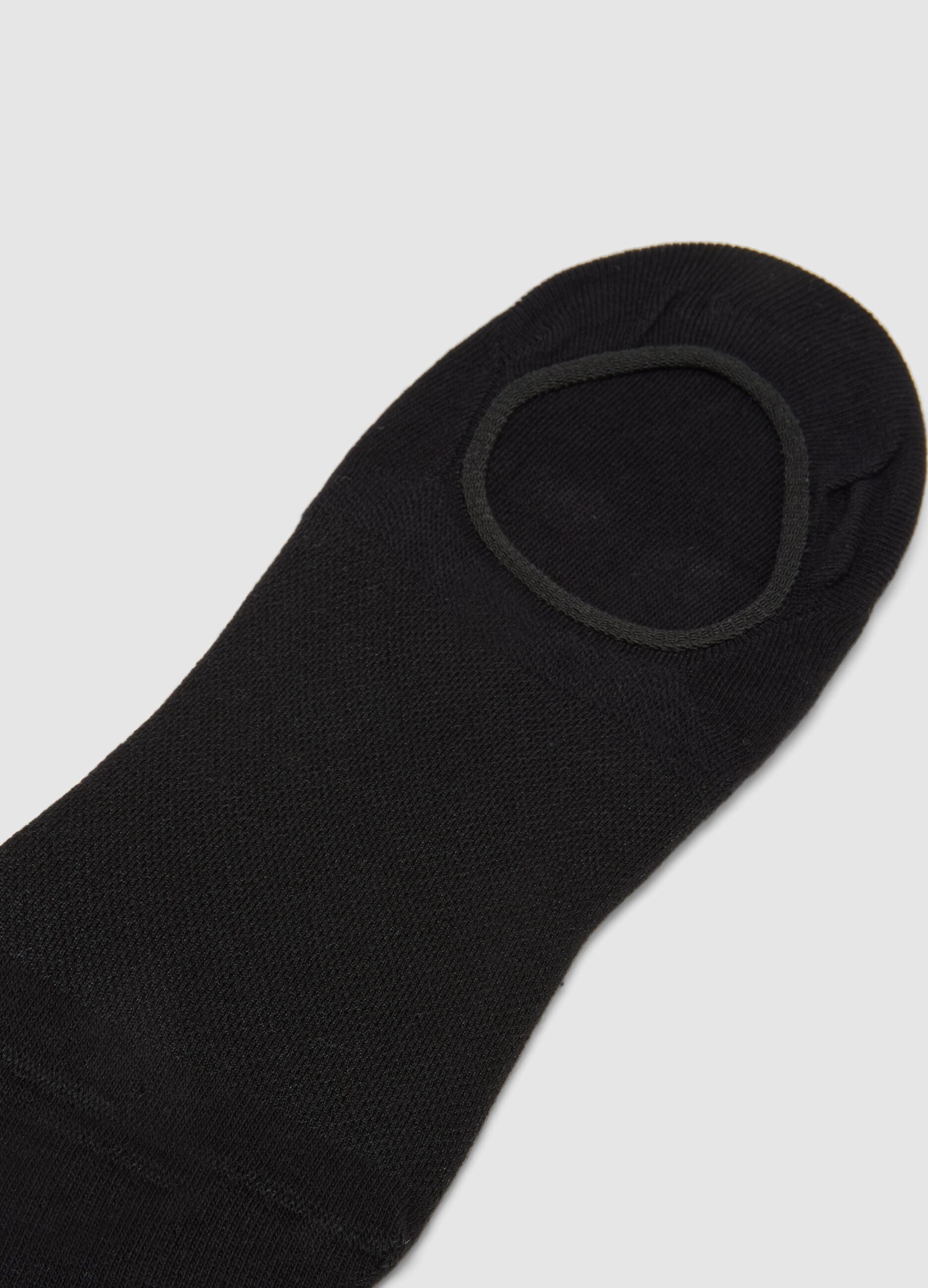 Pack of three black cotton sports socks