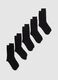 Multipack black midi socks in stretch cotton blend_0
