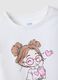 White Pure Cotton Girls' T-Shirt Regular Fit with Print_2