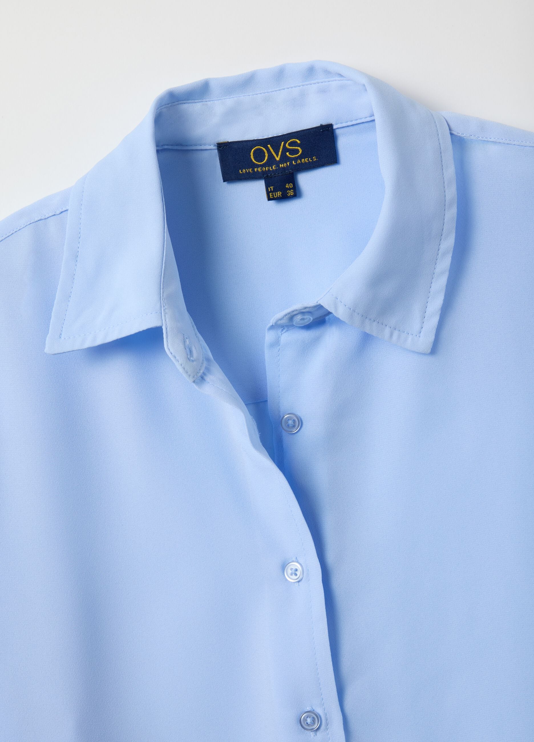 Blue long sleeve shirt regular fit