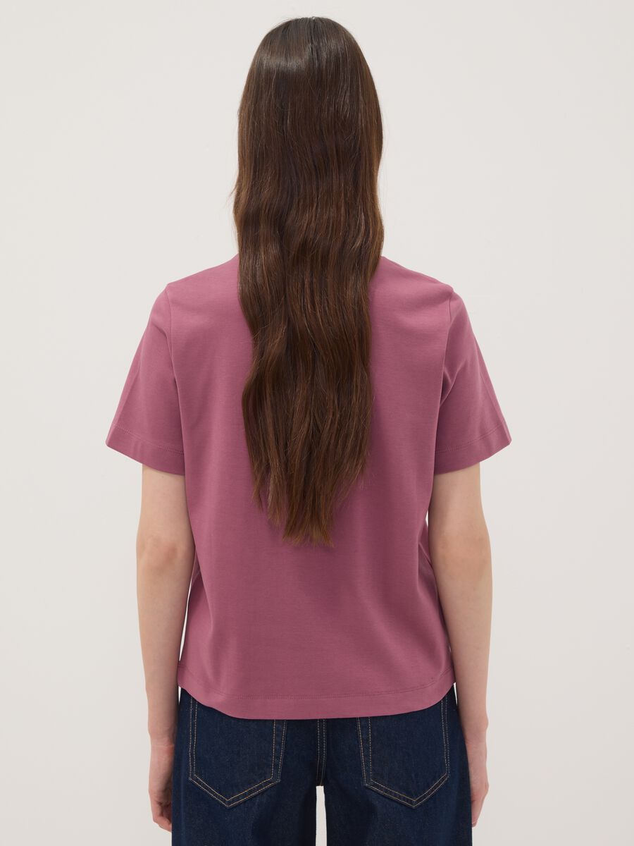 Pink relaxed-fit pure cotton short-sleeve T-shirt_4