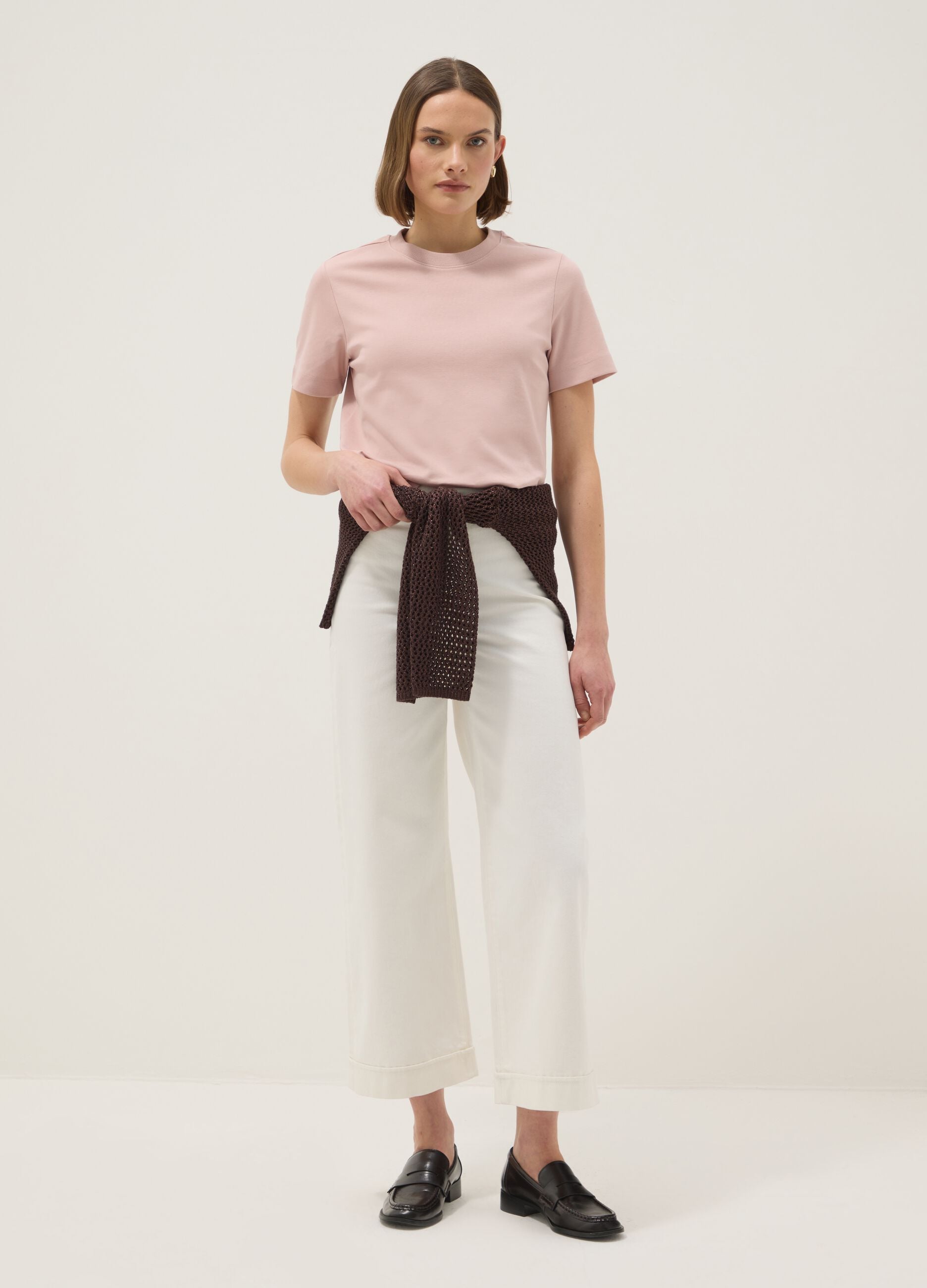 Pink pure cotton relaxed fit T-shirt