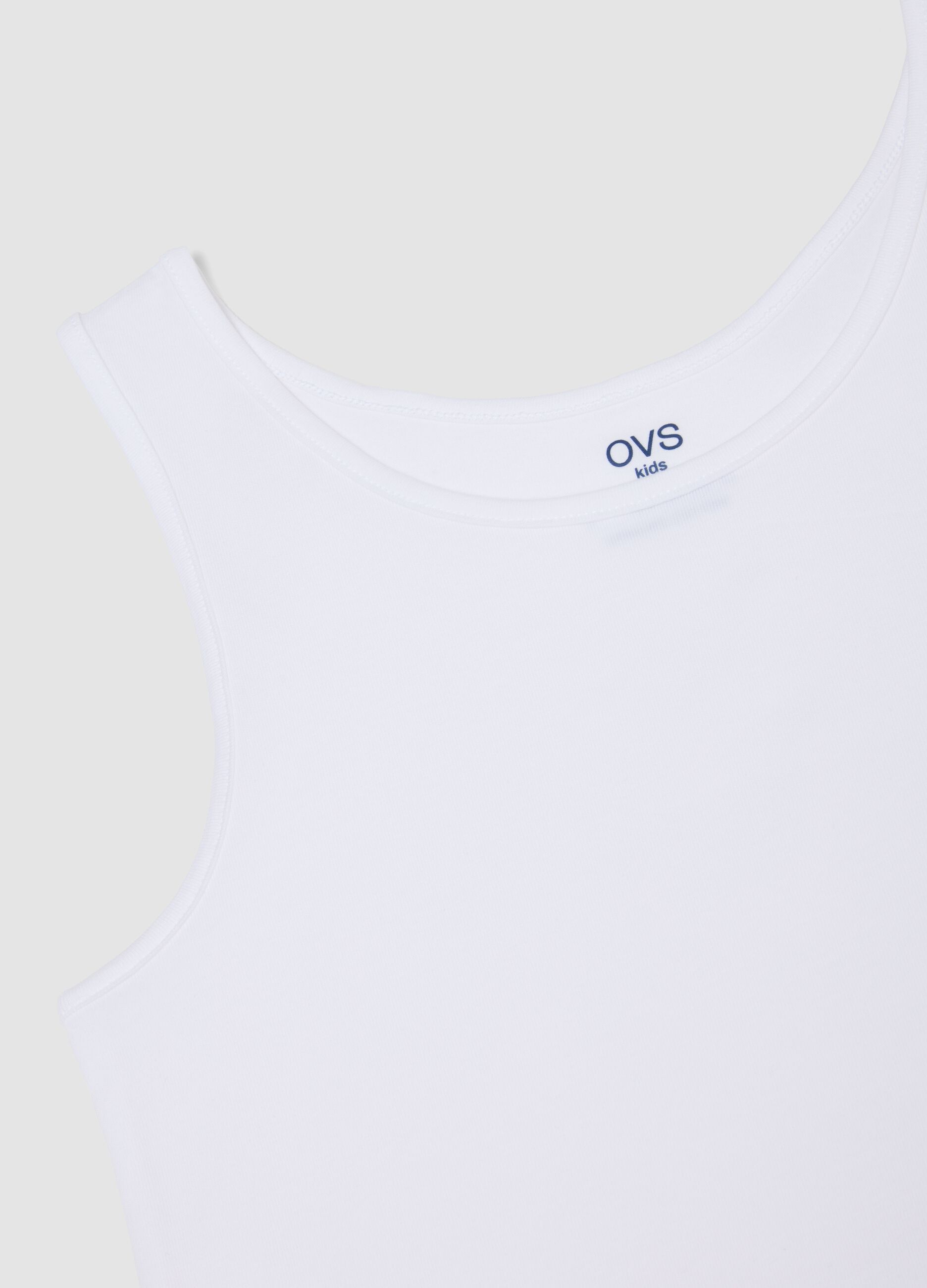 Two-pack of multicolour regular-fit vests in stretch organic cotton