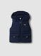 Gilet blu imbottito con cappuccio e zip per bimbo_0
