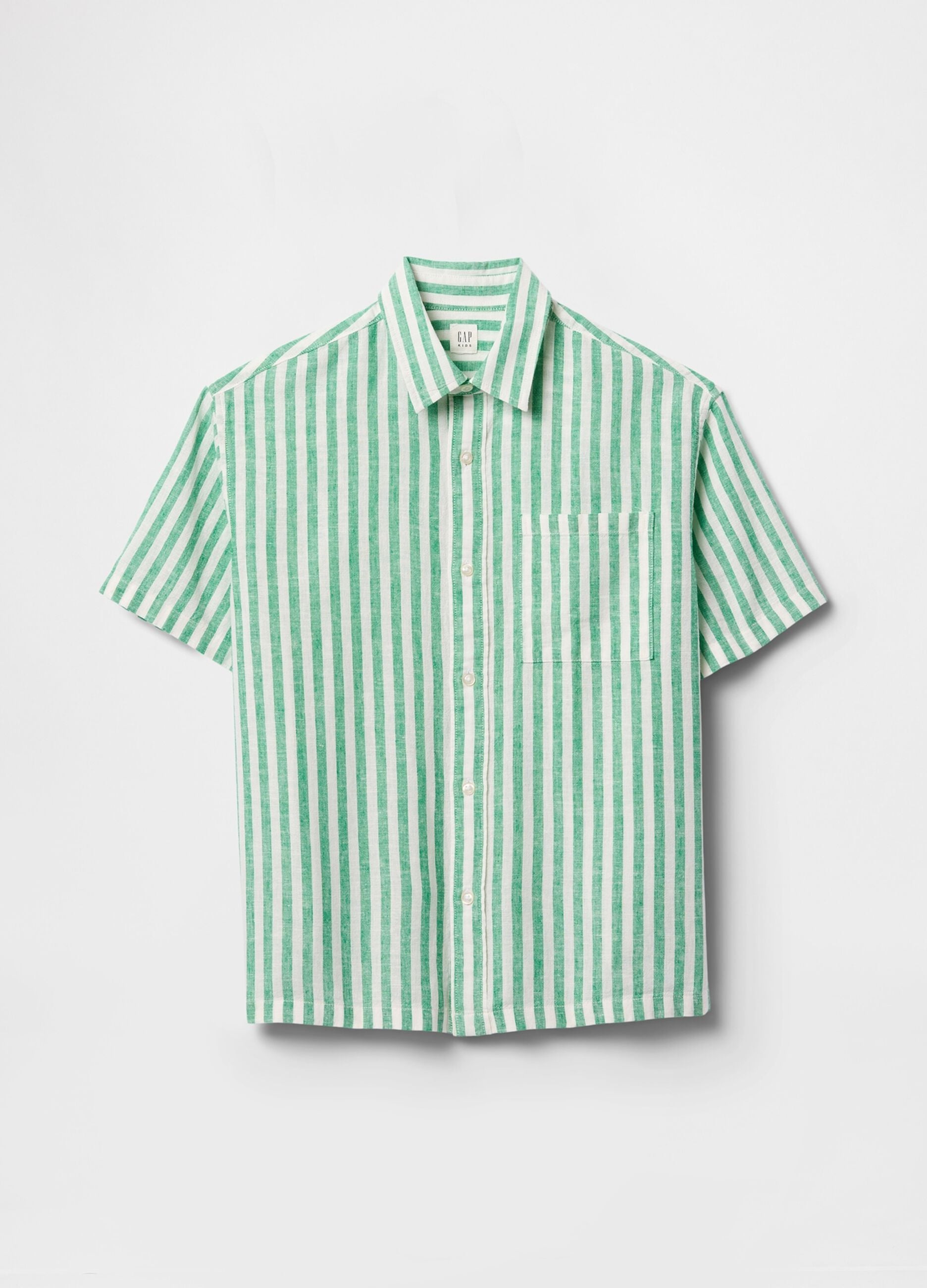 Green and White Striped Shirt