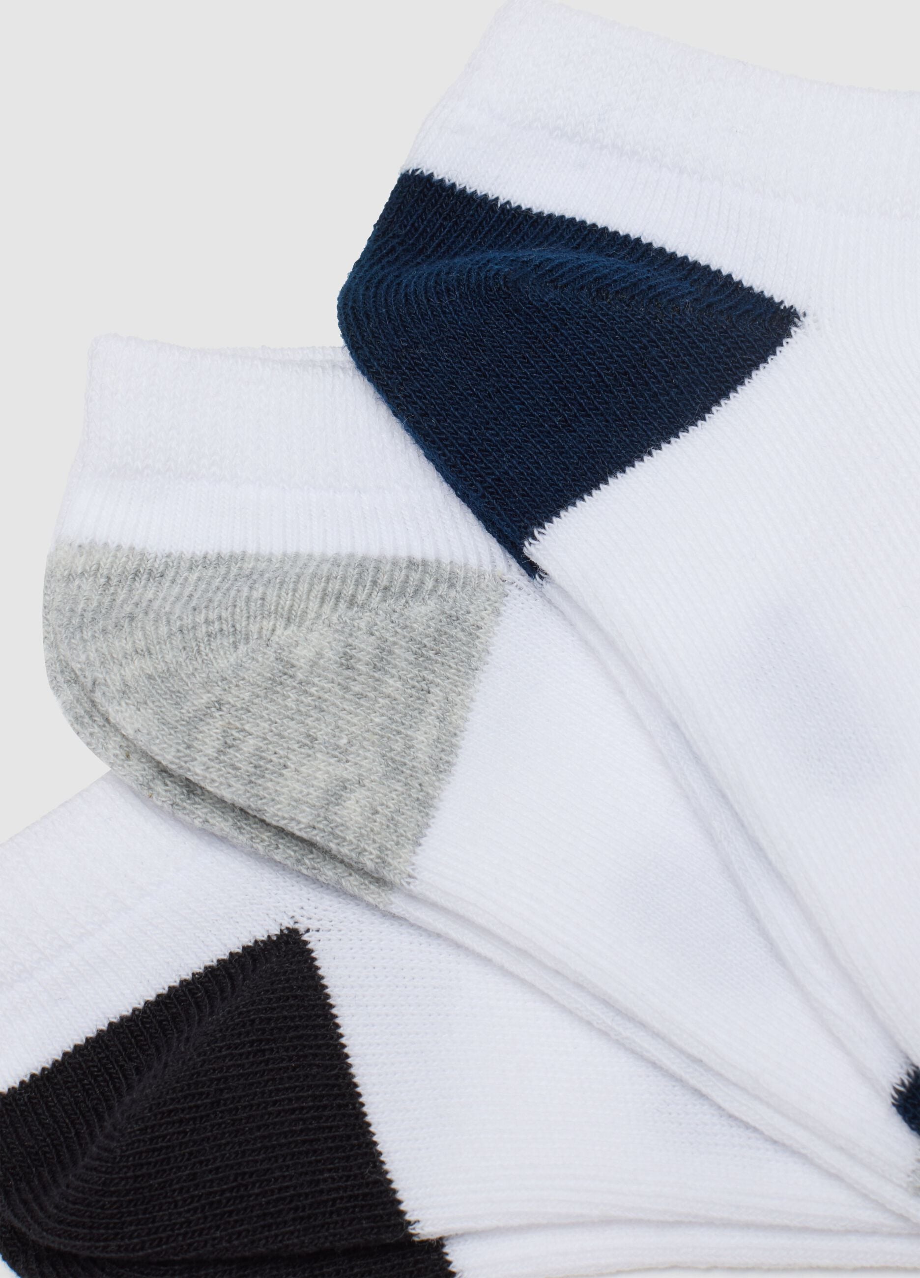 Multipack of multicoloured stretch cotton blend socks for children