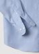 Light blue slim fit cotton shirt with micro-checks_5