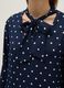 Blue Polka Dot Crepe Blouse_3