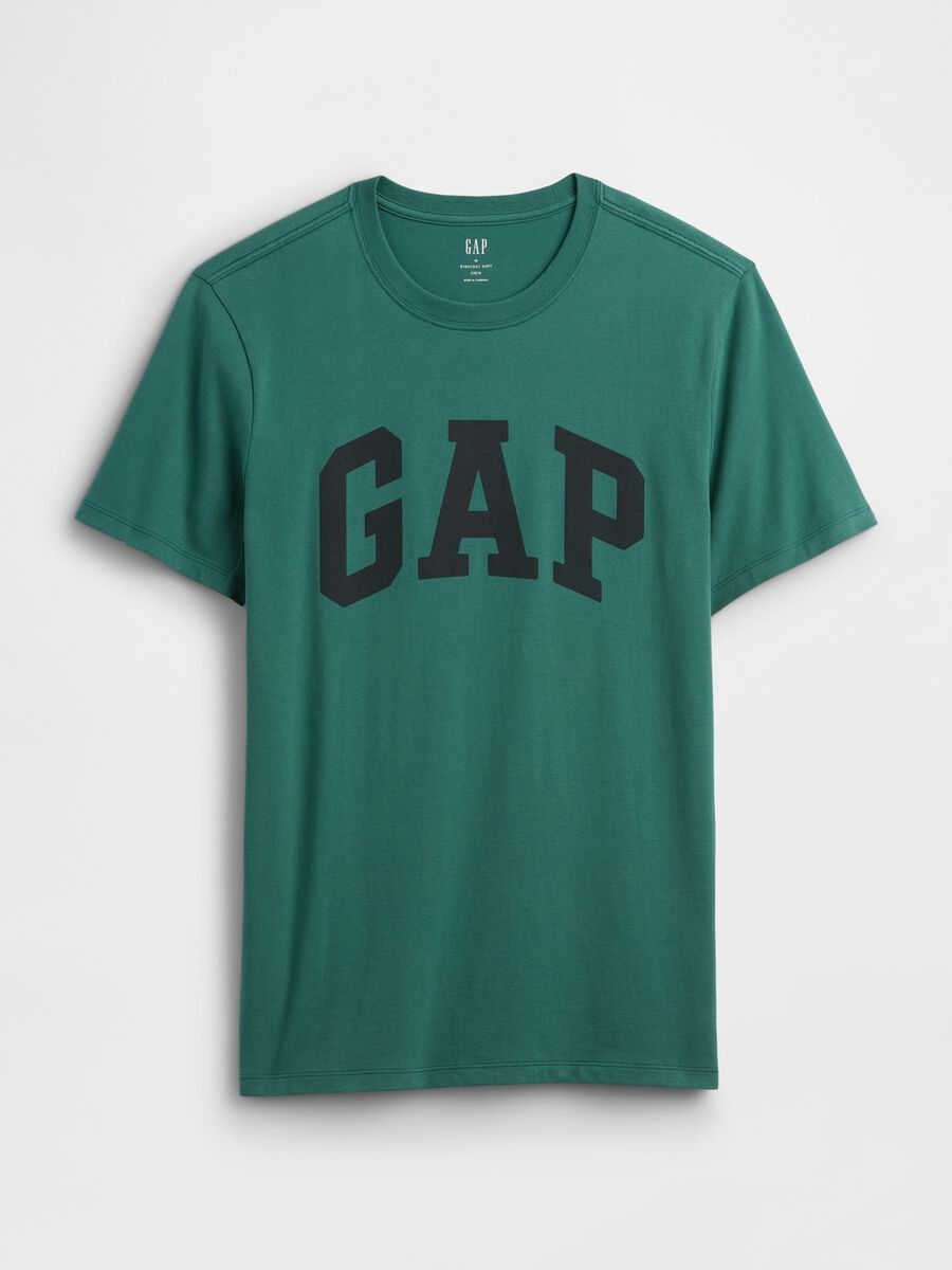 Pure Cotton Short Sleeve T-shirt with Logo_3
