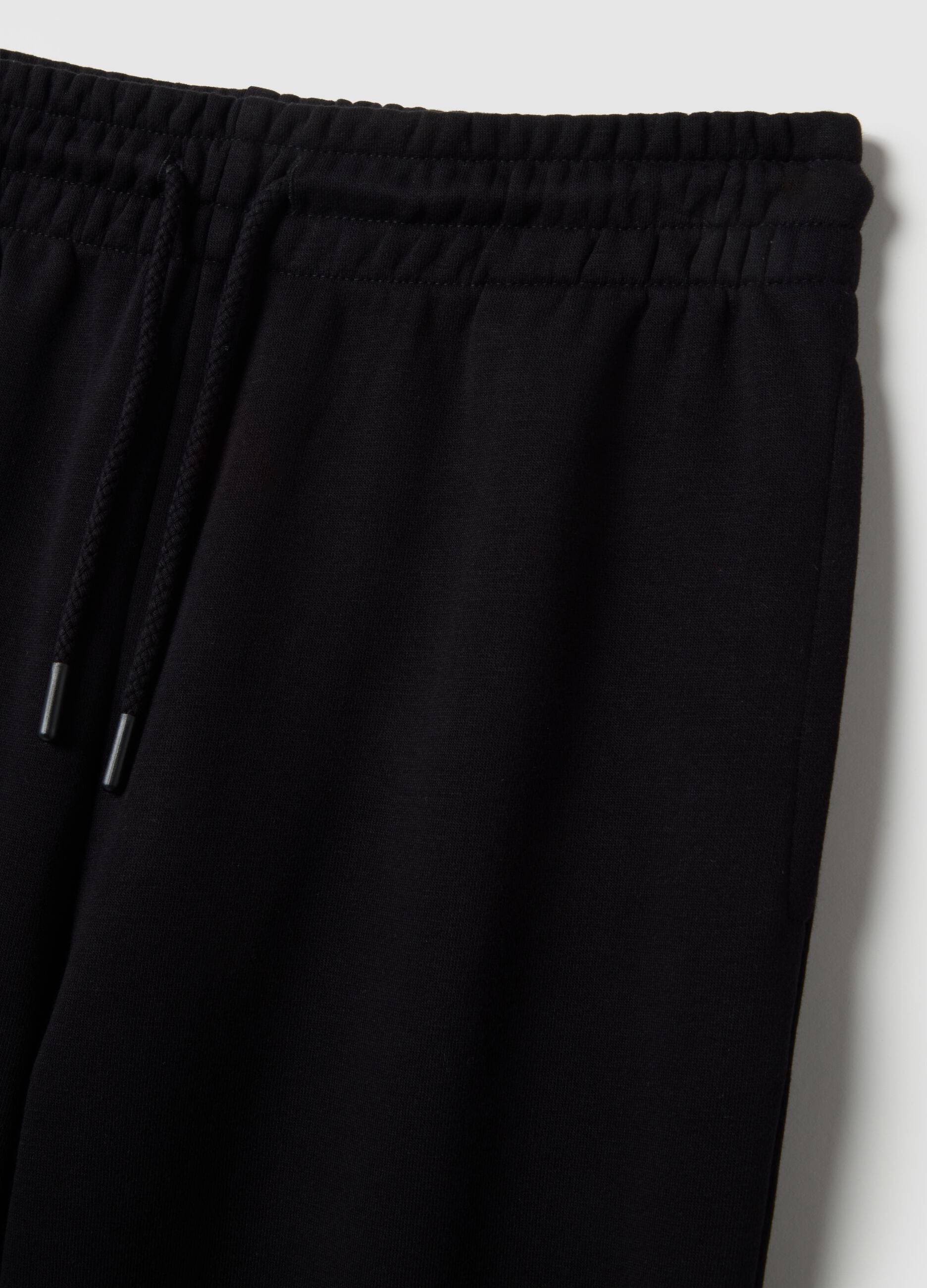 Pantaloni jogger in misto cotone nero regular fit