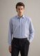 Men's pure cotton blue and white striped regular fit easy iron shirt_3