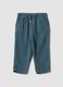 Blue pure cotton children's regular fit trousers_0