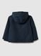 Blue lined regular fit kids' jacket with hood_1