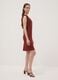 Red fitted dress with ruched detailing_1