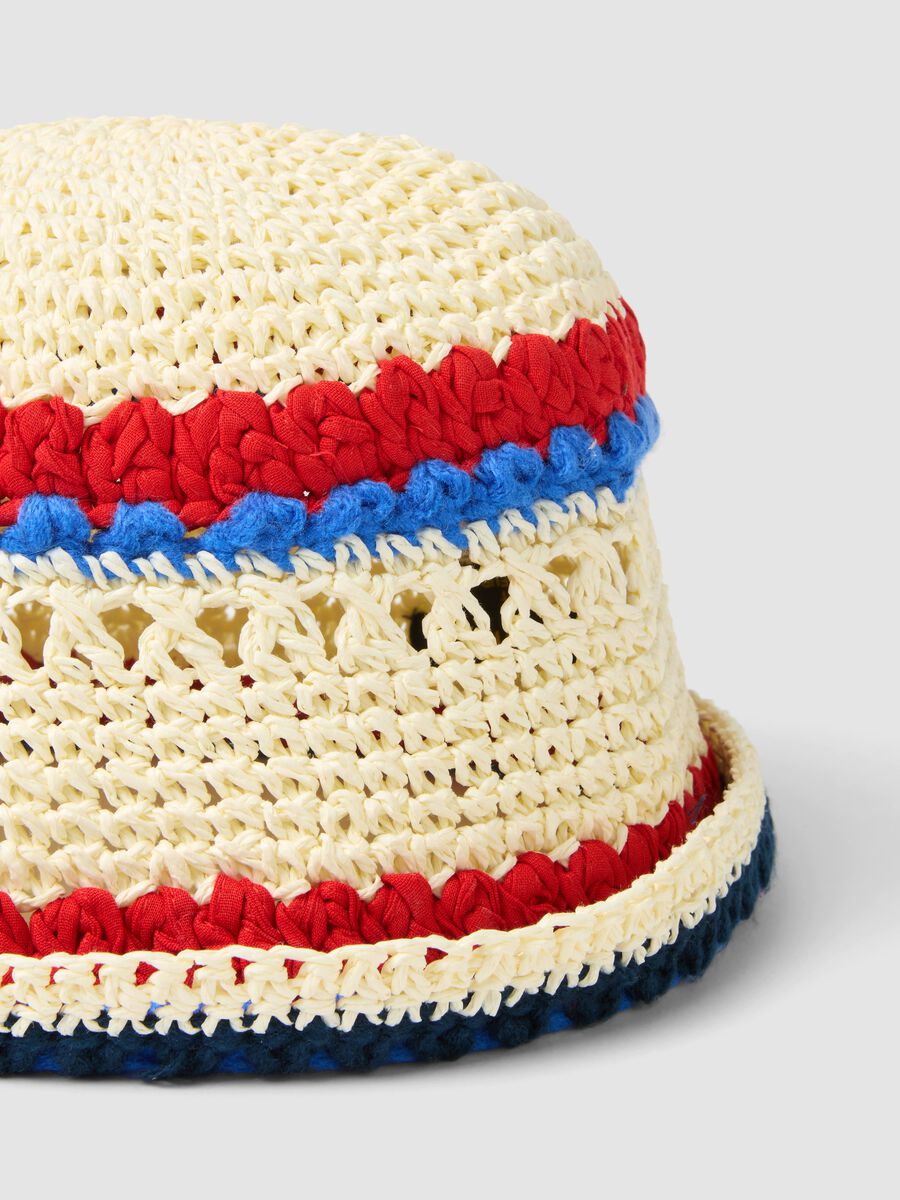 Multicoloured paper-and-cotton blend bucket hat_2