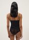 Black vest regular fit with square neckline_2