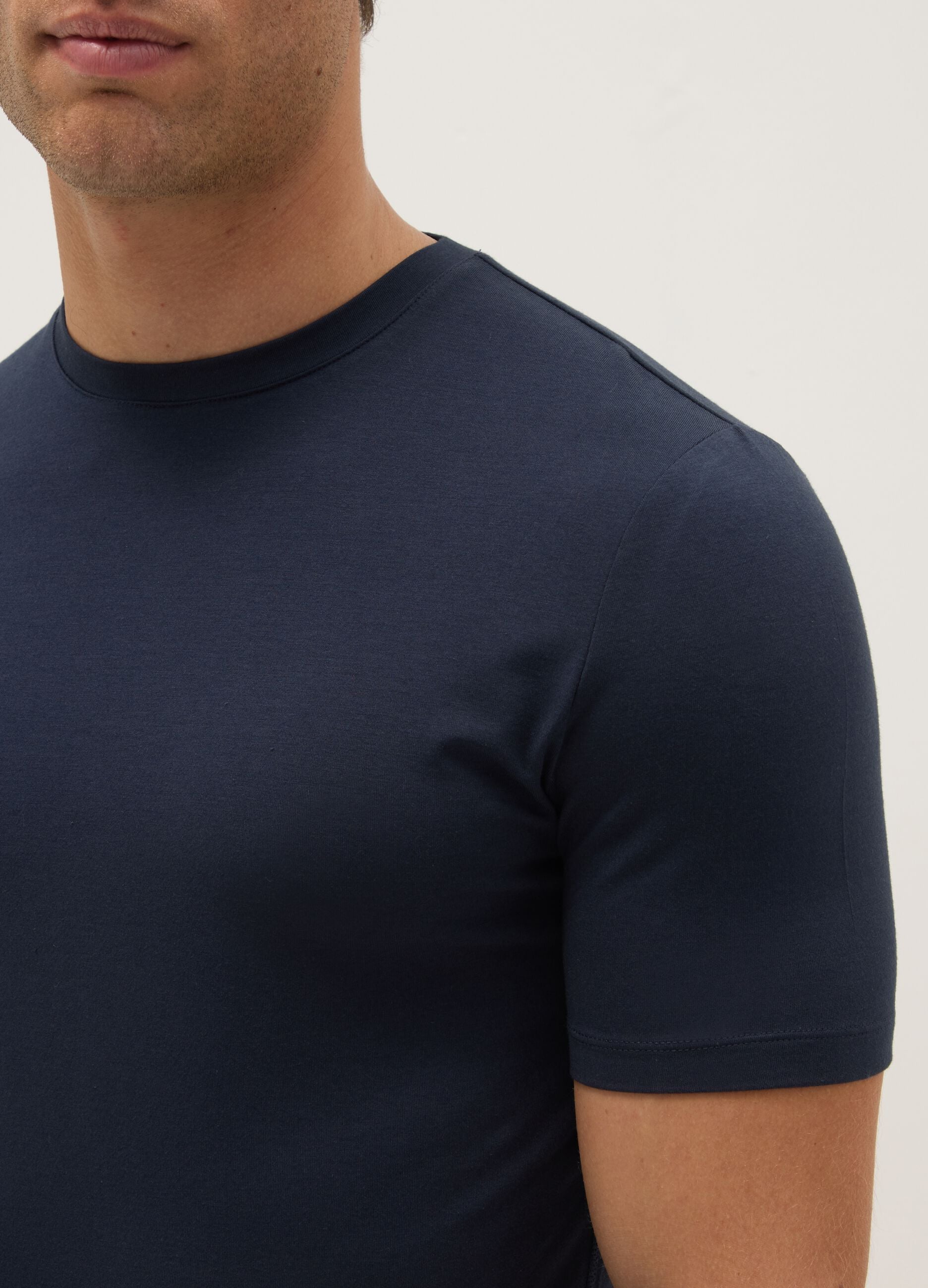 Blue Crew Neck T-shirt Regular Fit