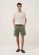 Green cotton cargo Bermuda shorts, regular fit_0