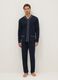 Pure cotton blue pyjamas, regular fit with contrast detailing_0