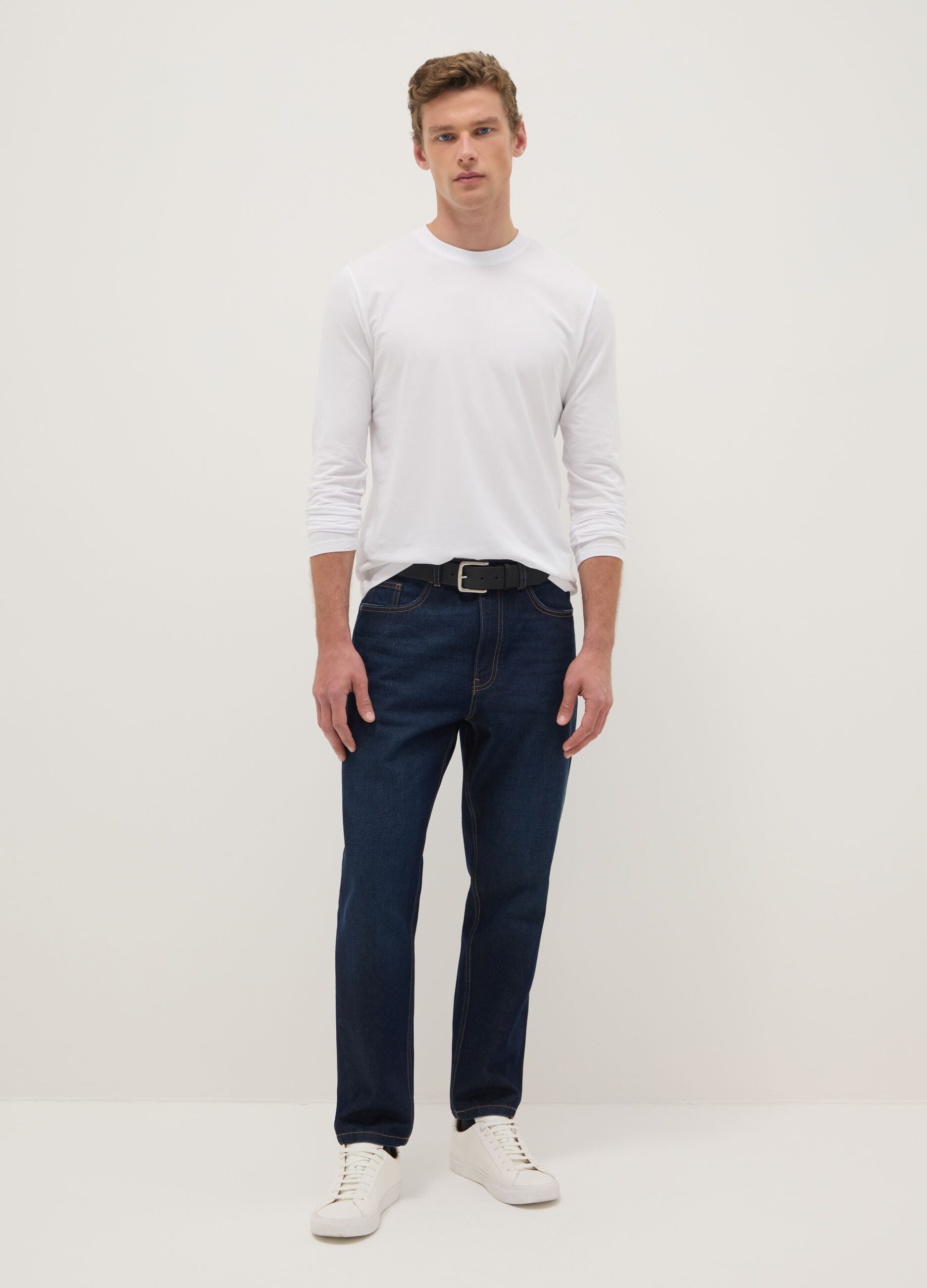 Blue Regular Fit Pure Cotton Jeans
