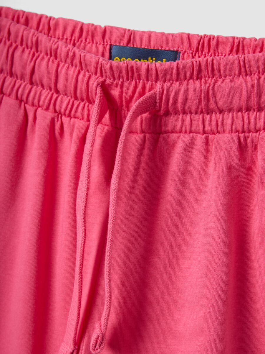 Girls&rsquo; pink pure cotton regular-fit shorts_2