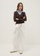 White Stretch Cotton Baggy Trousers_1