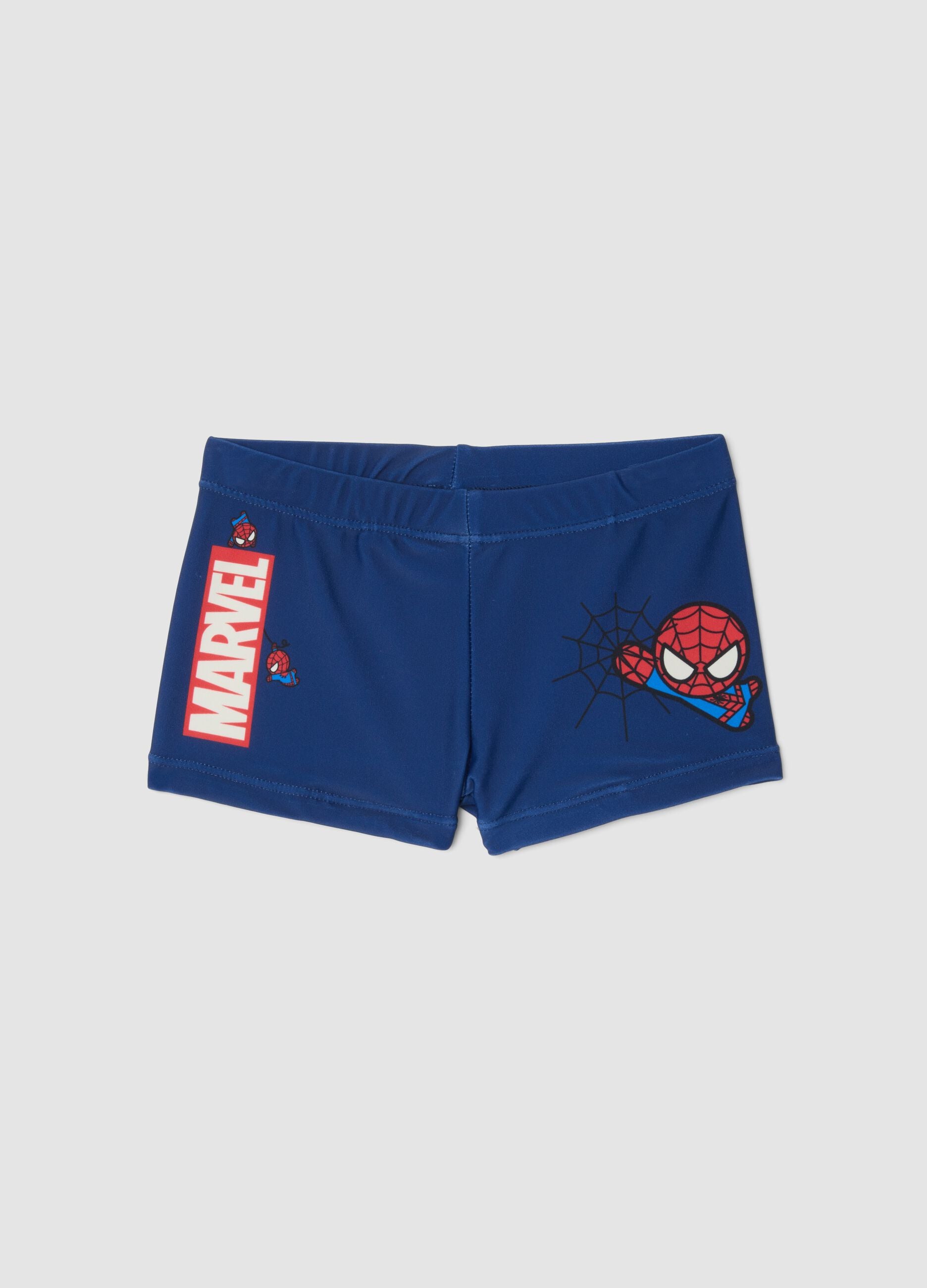 Blue stretch swim boxer shorts
