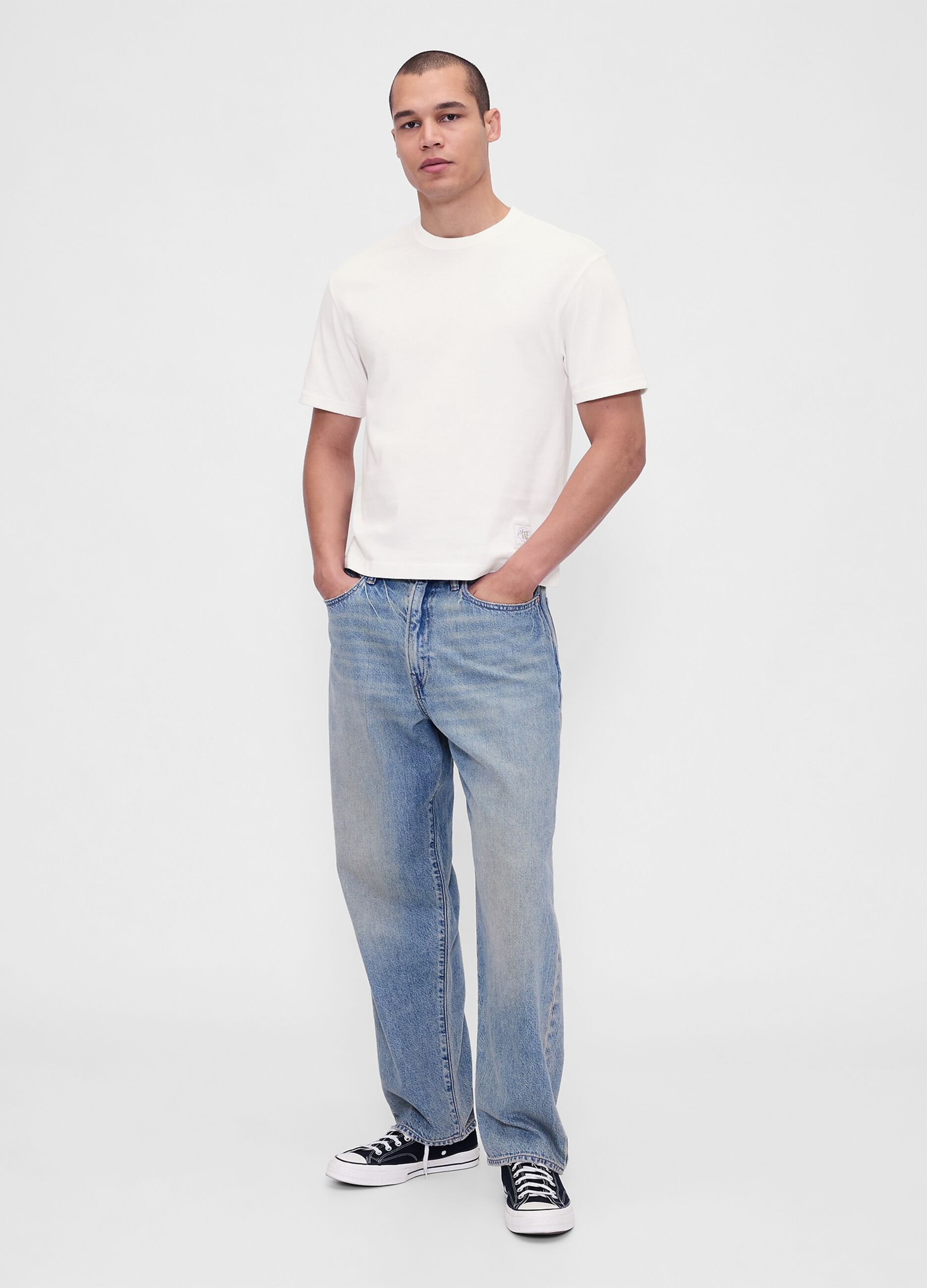 White short-sleeve cotton t-shirt