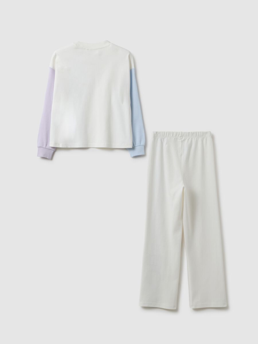 Girls' multicolour striped pyjamas in pure cotton regular fit_1