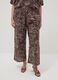 Brown wide-leg trousers in pure cotton_2