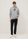 Grey cotton-blend hooded sweatshirt with NBA print_1