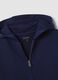 Blue pure cotton hoodie with regular fit for boys_4