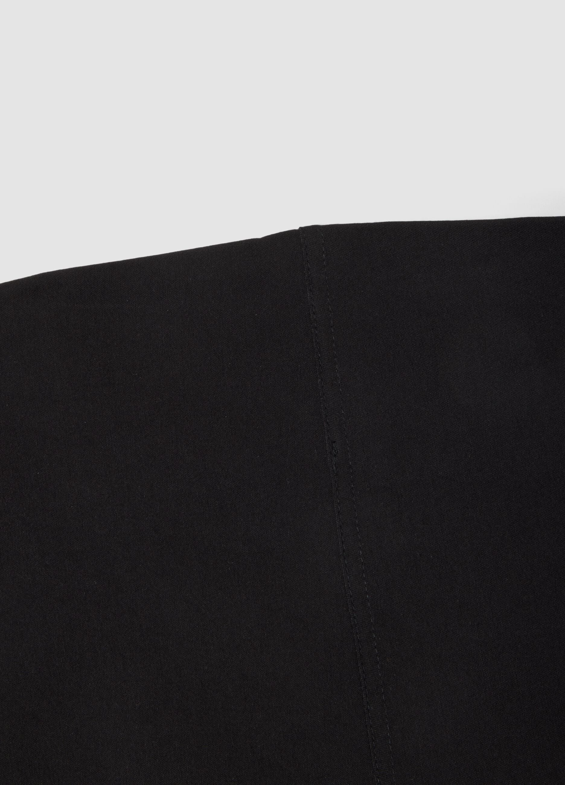 Black Stretch Viscose Maternity Slim Trousers