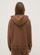 Brown cotton blend hoodie regular fit_2