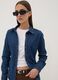 Blue slim-fit stretch cotton denim shirt_0