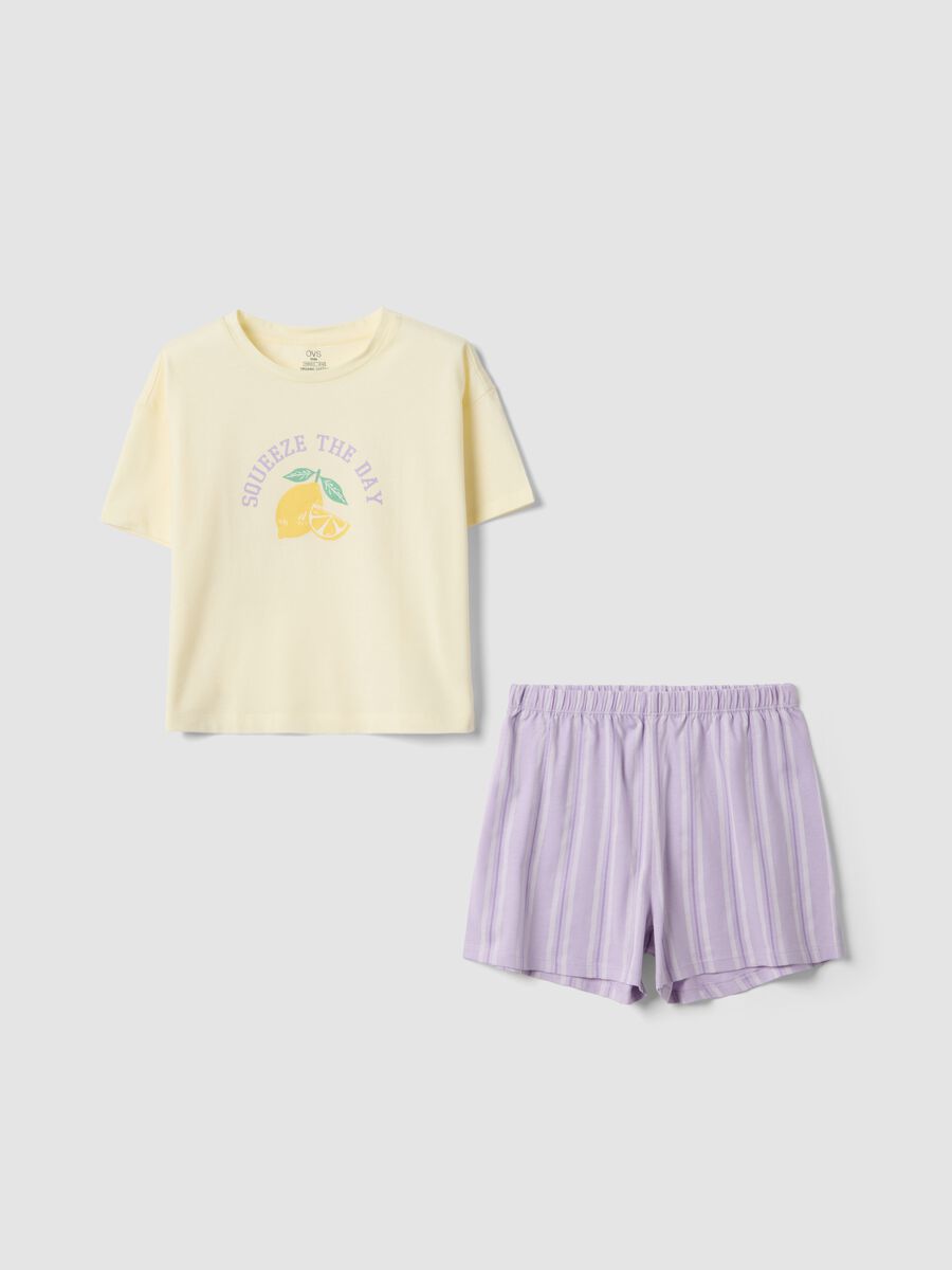 Multicolour organic cotton pyjamas for girls_0