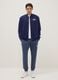 Blue cotton blend jacket regular fit with buttons and Everlast logo_1