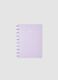 Purple notebook with lined pages in rigid cardboard with spiral_0