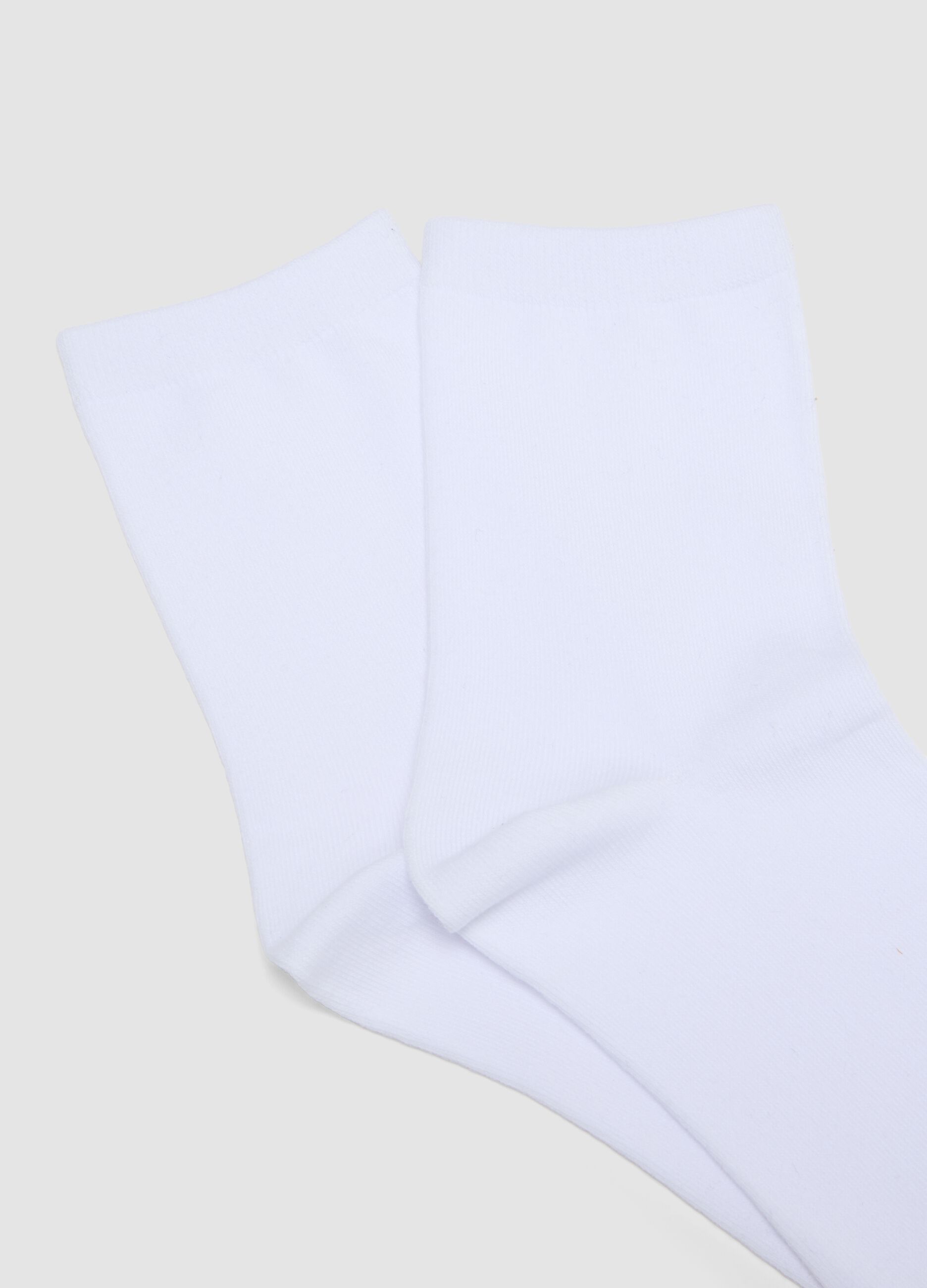 Five-pack of white organic cotton socks